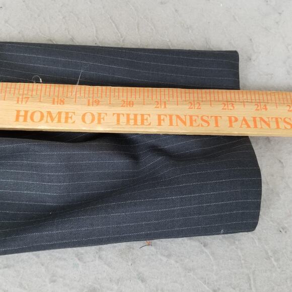 Joseph Abboud Blazer Mens 46S Charcoal Wool Pinstripe Two Button Notch Jacket - Picture 12 of 16